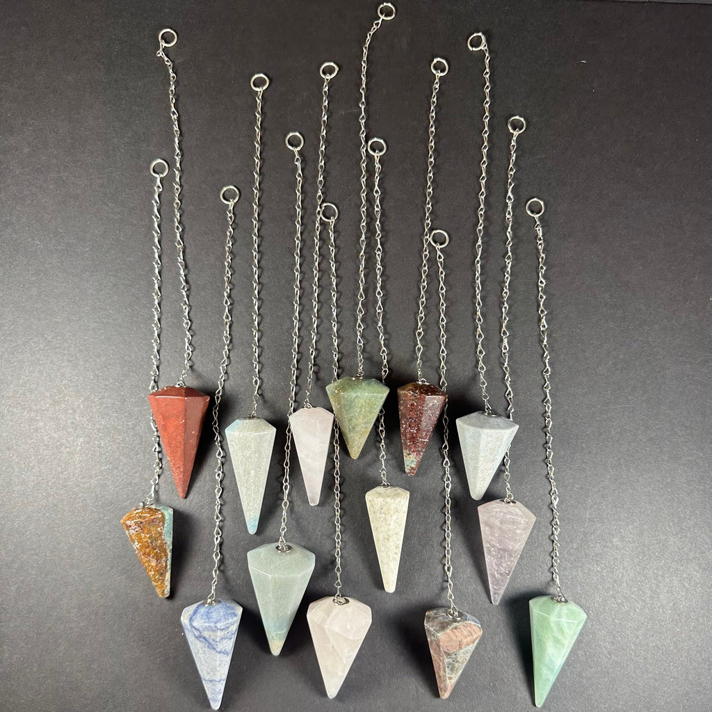 Stone Pendulum with Chain | Lapidary | Wiccan Center