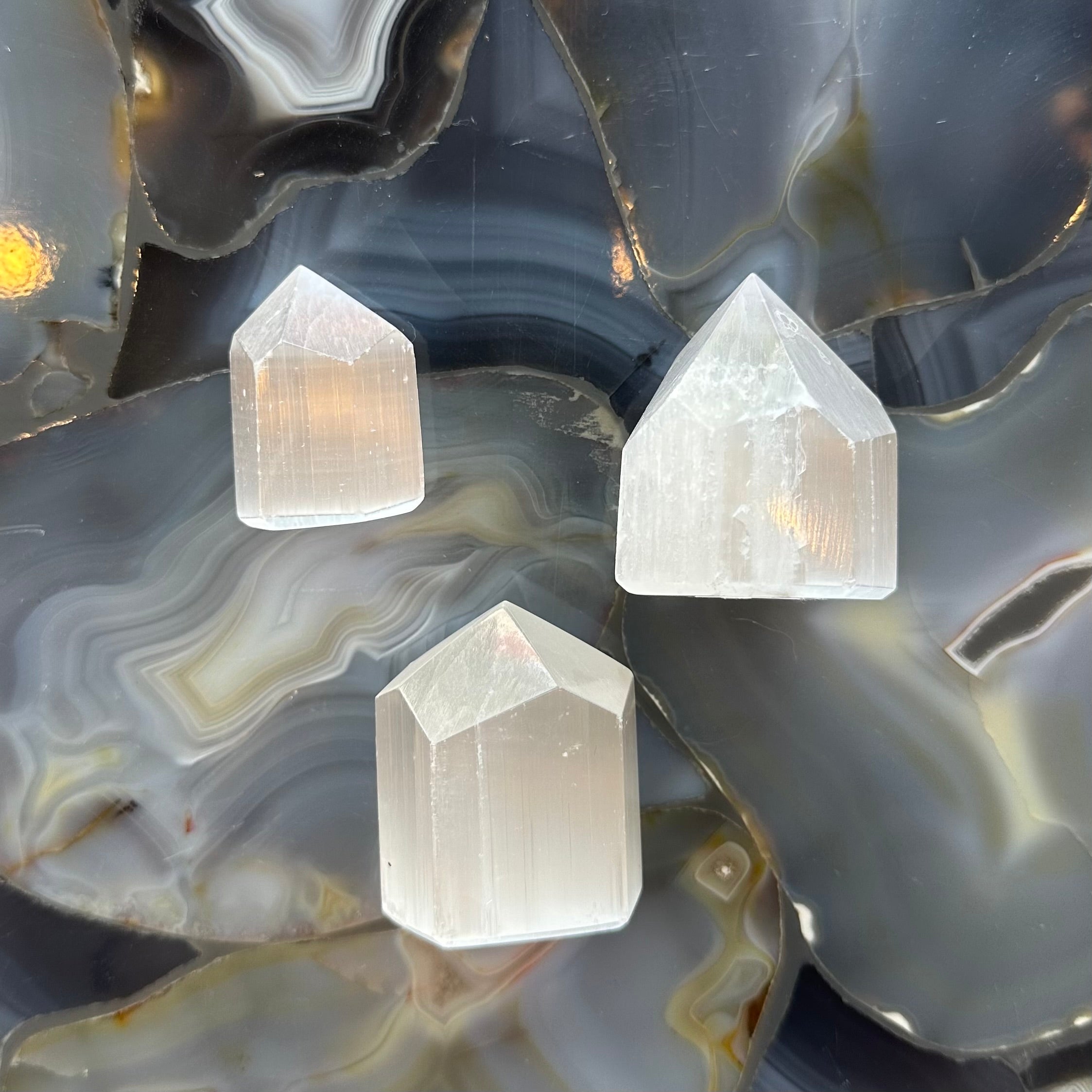 Selenite Obelisk Tower (SM) | Lapidary | Wiccan Center