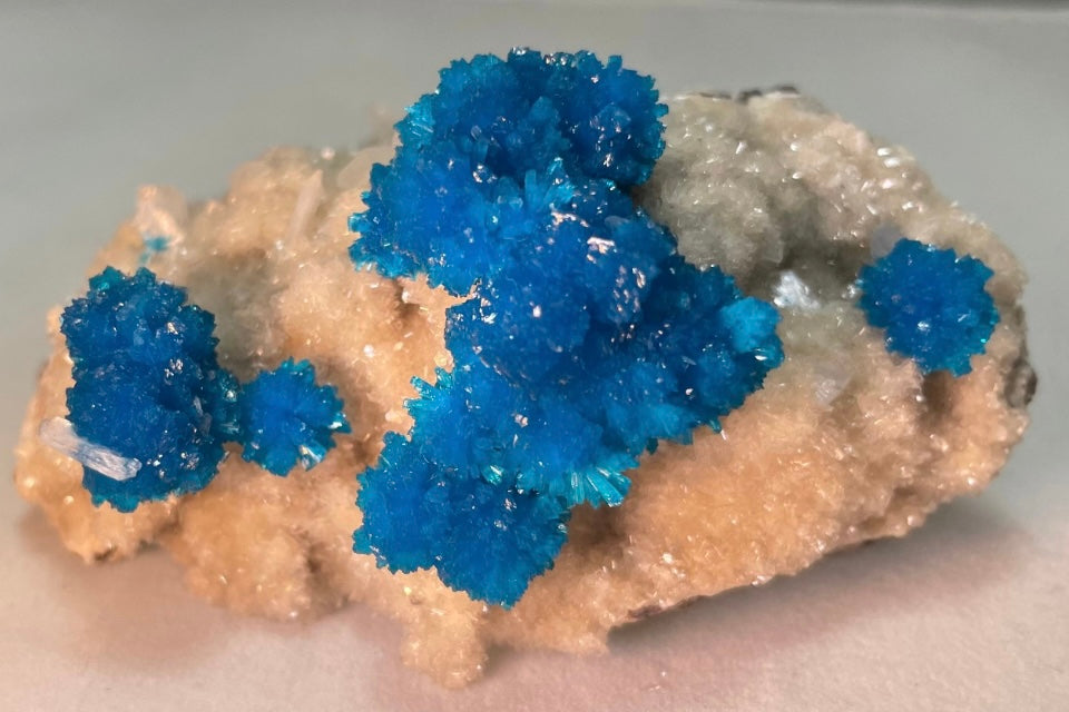 Cavansite with Stilbite on Matrix from Pune, Maharashtra, India | Minerals | Wiccan Center