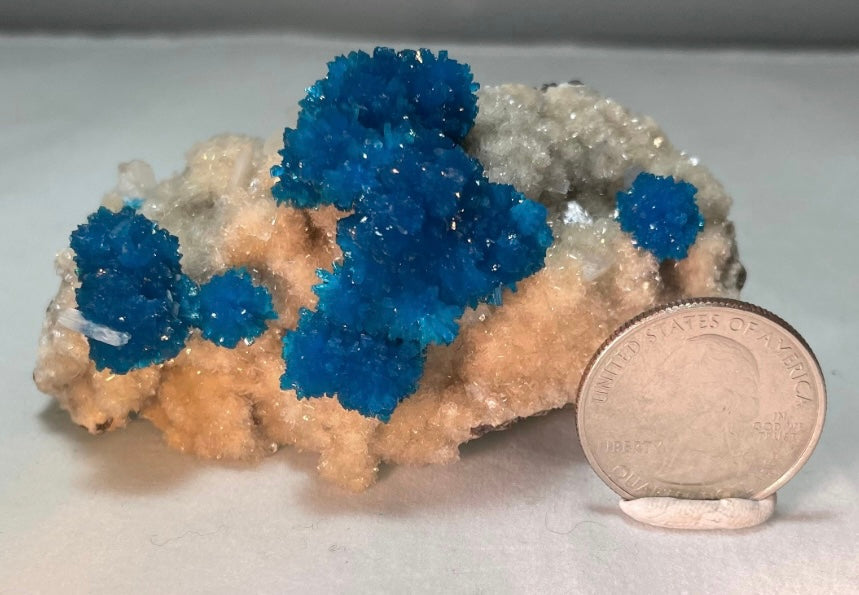 Cavansite with Stilbite on Matrix from Pune, Maharashtra, India | Minerals | Wiccan Center