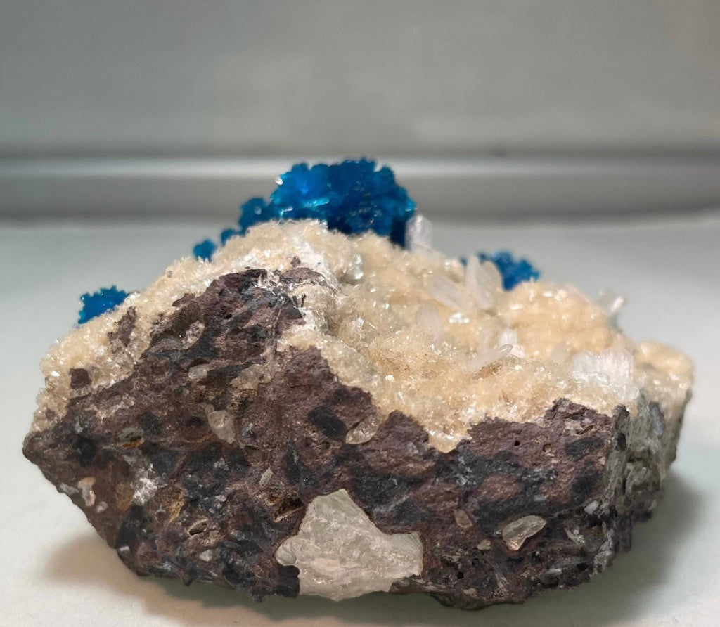 Cavansite with Stilbite on Matrix from Pune, Maharashtra, India | Minerals | Wiccan Center