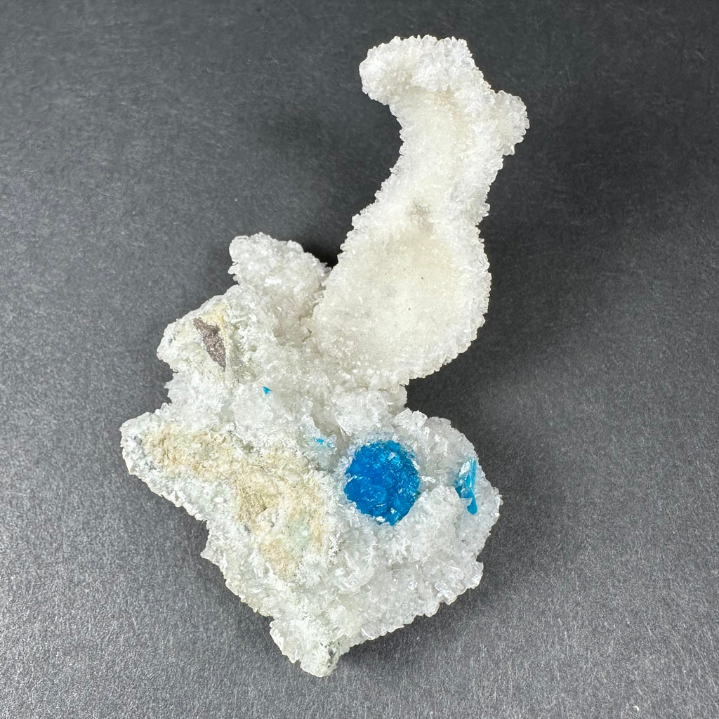 Cavansite Ball 'Floater' on White Stilbite (LG) from Pune, India | Minerals | Wiccan Center