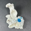 Cavansite Ball 'Floater' on White Stilbite (LG) from Pune, India | Minerals | Wiccan Center