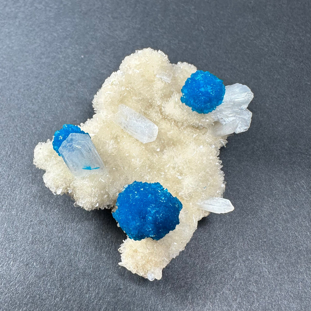 Cavansite on Stilbite Matrix from Maharashtra, Pune, India | Minerals | Wiccan Center