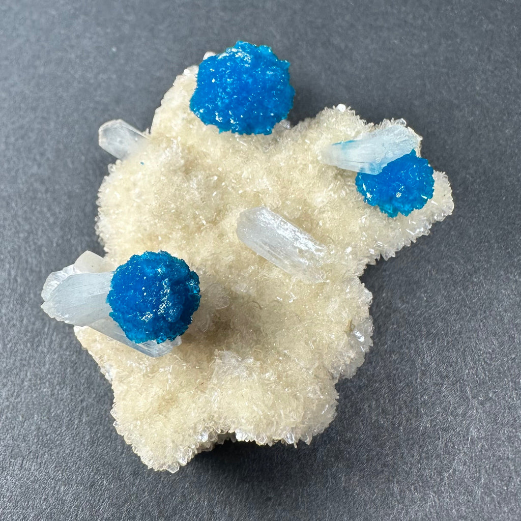 Cavansite on Stilbite Matrix from Maharashtra, Pune, India | Minerals | Wiccan Center