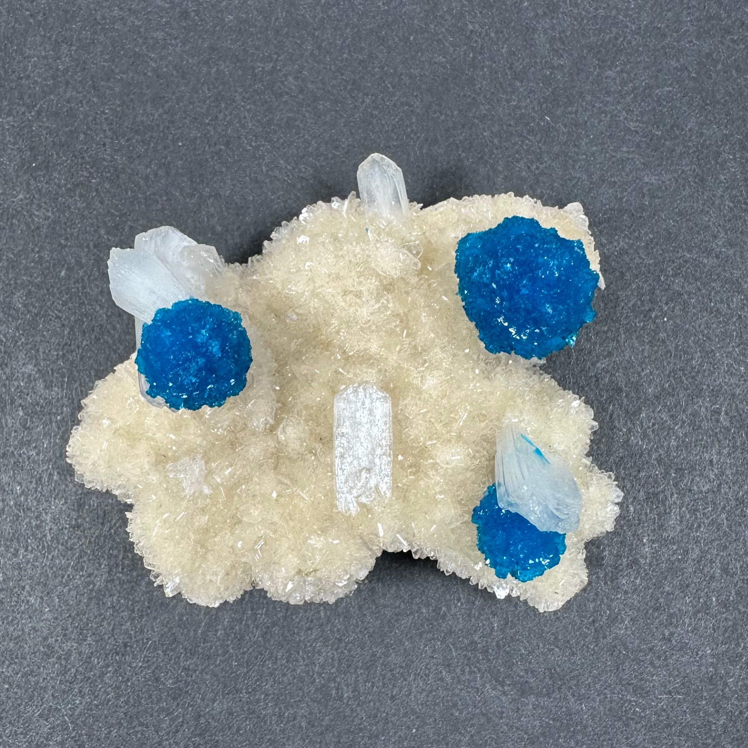 Cavansite on Stilbite Matrix from Maharashtra, Pune, India | Minerals | Wiccan Center