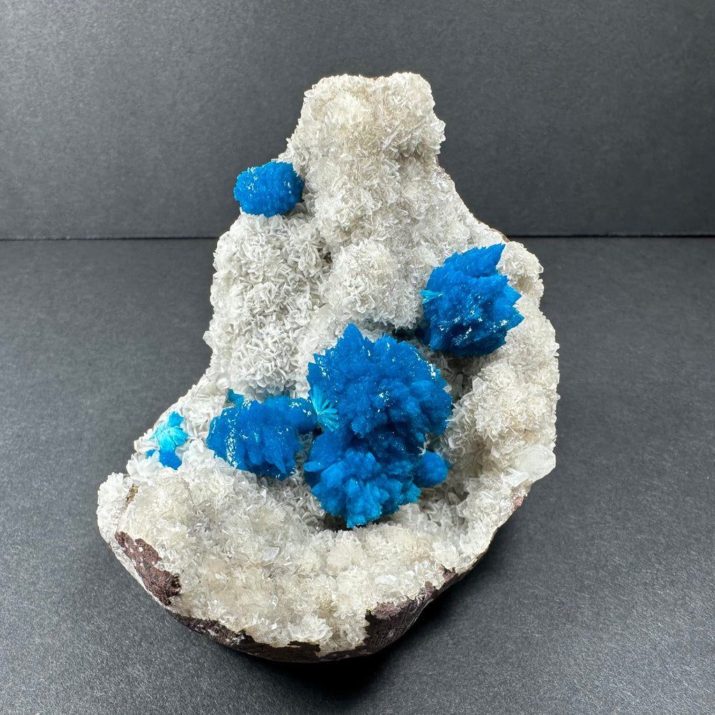 Cavansite with White Stilbite on Matrix Maharashtra, Pune, India | Minerals | Wiccan Center