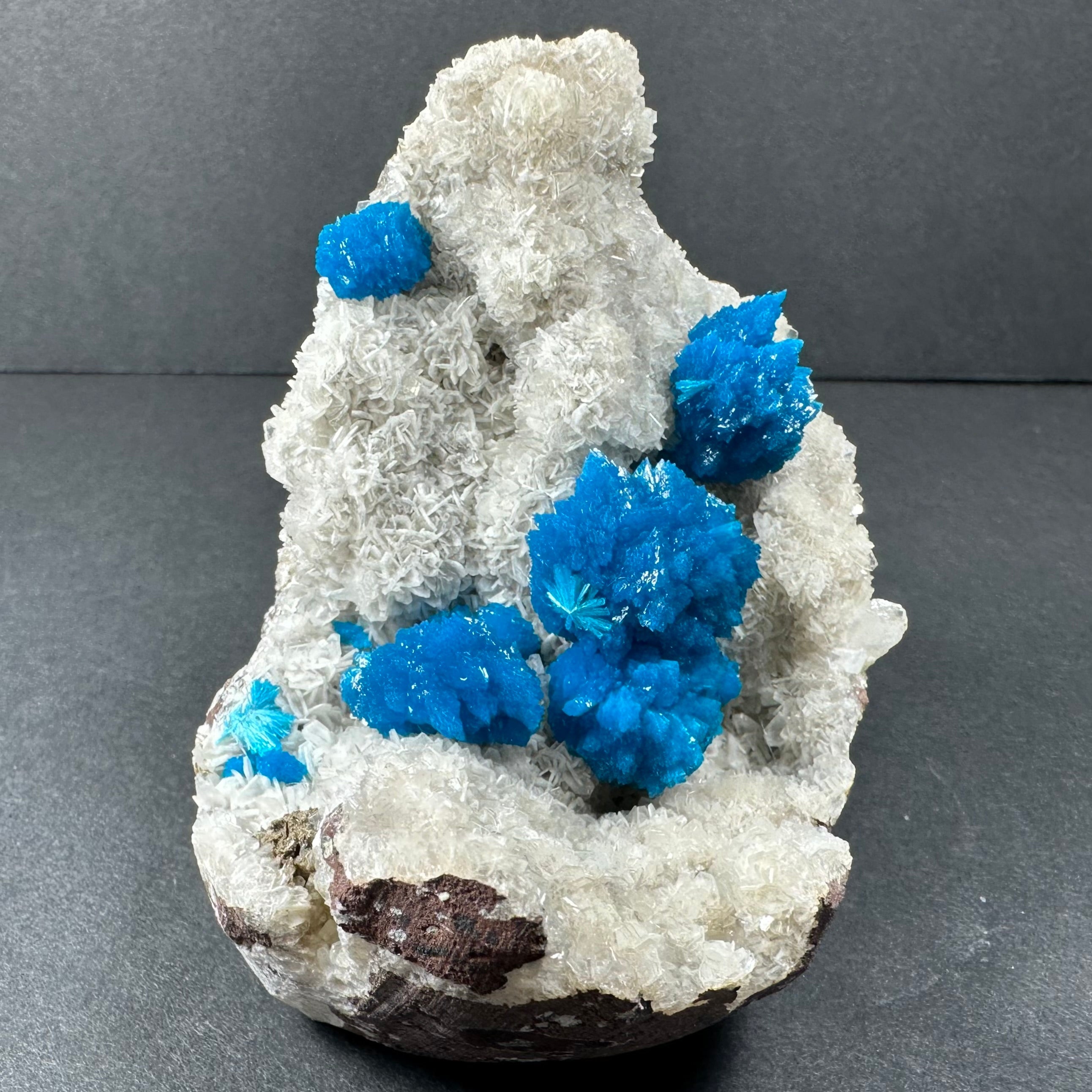 Cavansite with White Stilbite on Matrix Maharashtra, Pune, India | Minerals | Wiccan Center