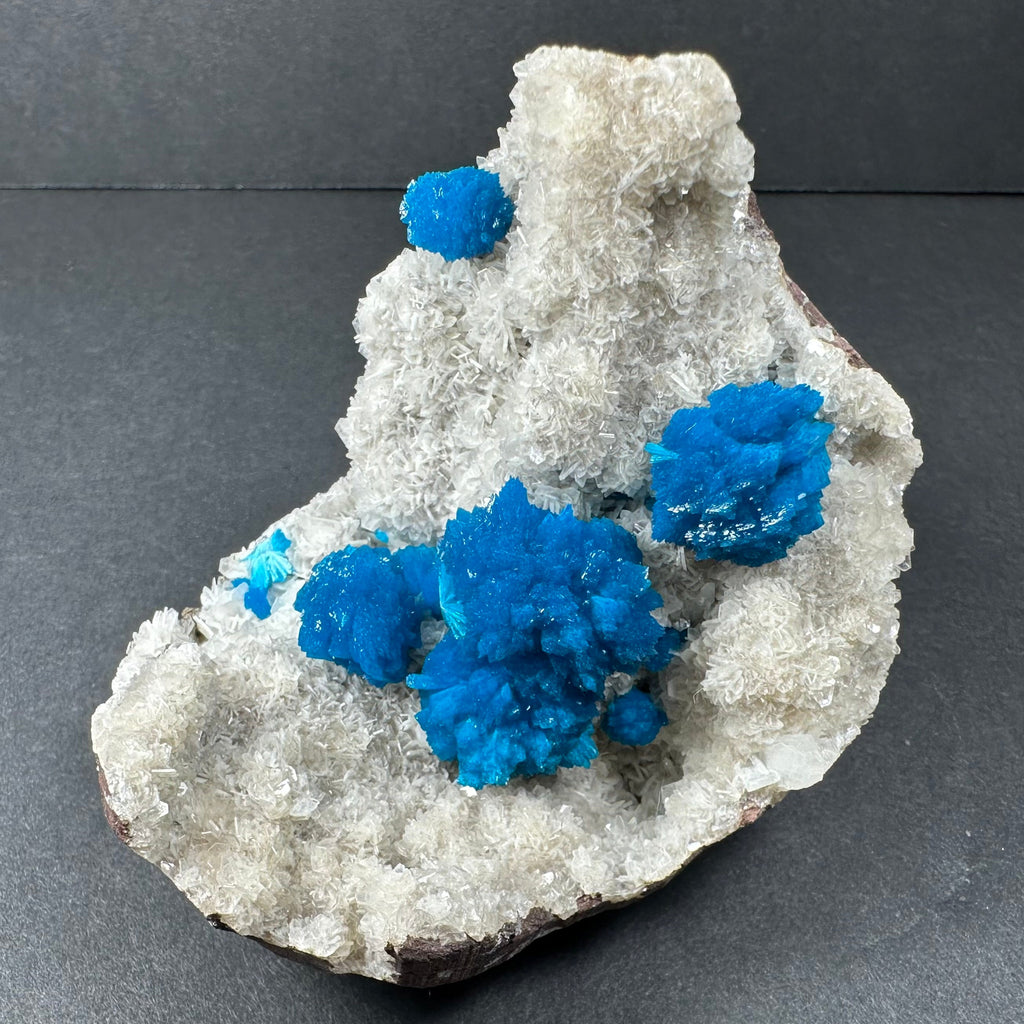Cavansite with White Stilbite on Matrix Maharashtra, Pune, India | Minerals | Wiccan Center