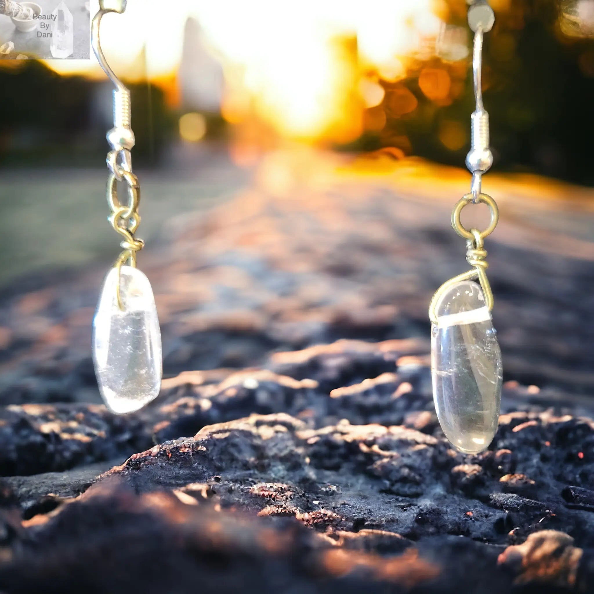 Clear Quartz Healing Earrings