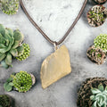 Quartz Necklace on Leather Cord