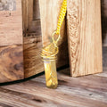 Oxidized Clear Quartz Healing Necklace