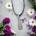 Clear Quartz Necklace with Leather Cord