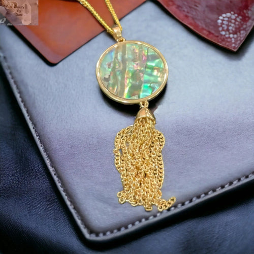 Abalone Tassel Circle Necklace | Necklace | Wiccan Center