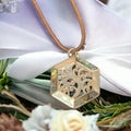 Abalone Geometric Pendant Necklace