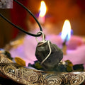 Amethyst Healing Necklace on Leather Cord