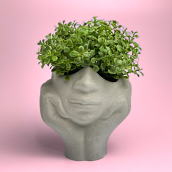Face Succulent Planter on Two Hands | Planter | Wiccan Center