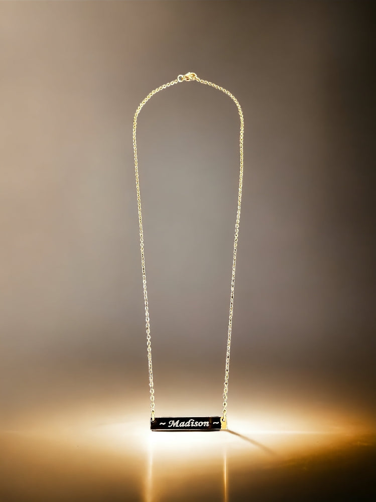 Engraved Bar Necklace | Necklaces | Wiccan Center