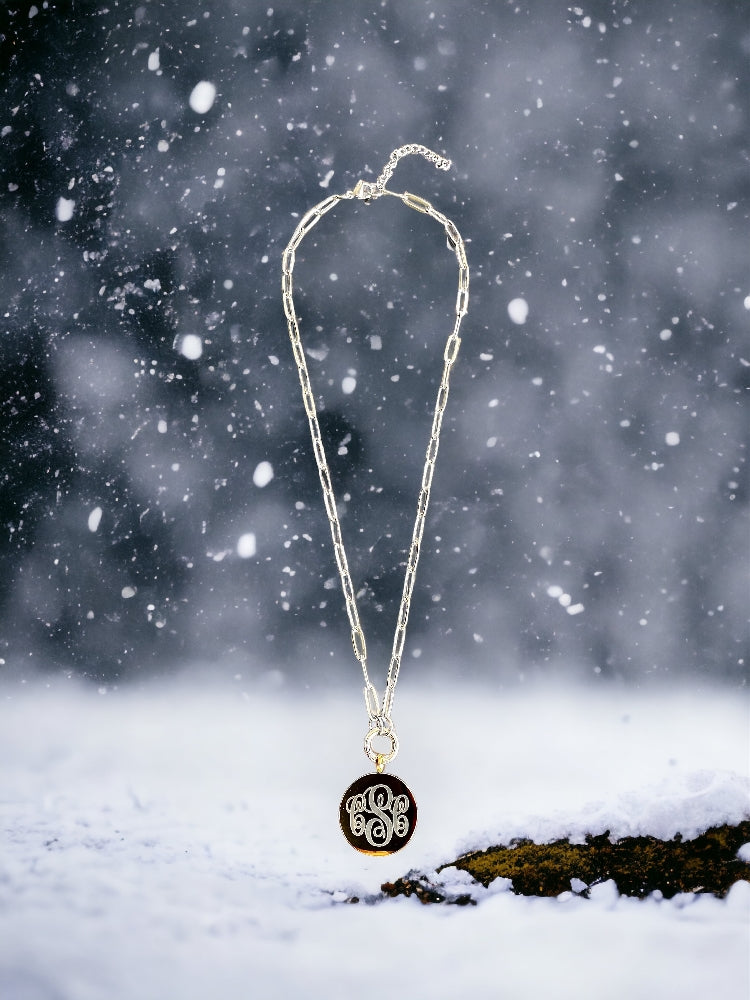 Large Round Monogram Necklace | Necklaces | Wiccan Center