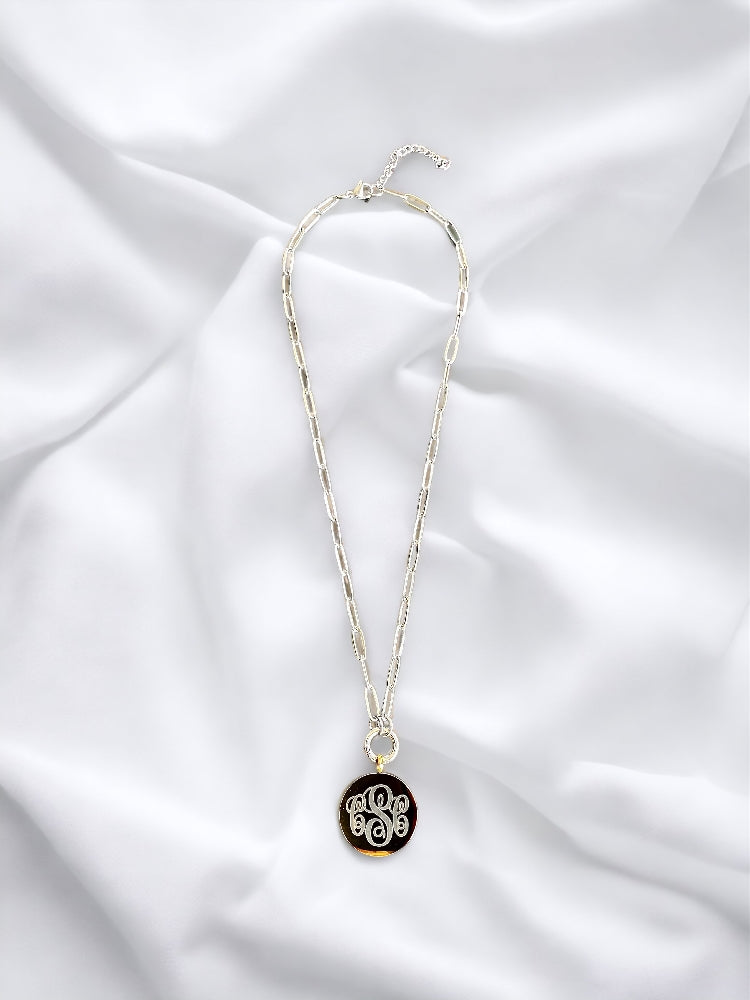 Large Round Monogram Necklace | Necklaces | Wiccan Center