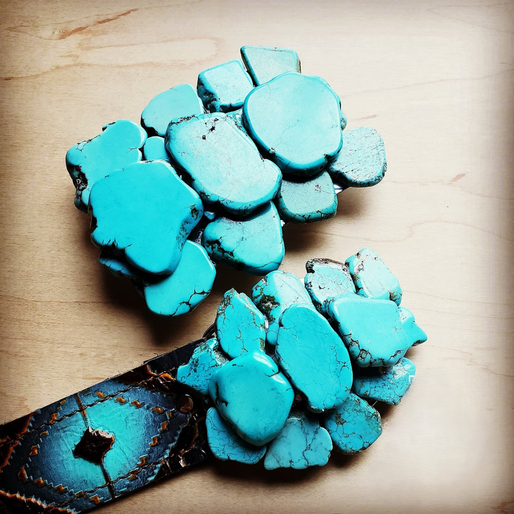Large Turquoise Slab Belt Buckle 901f | Belt Buckle | Wiccan Center