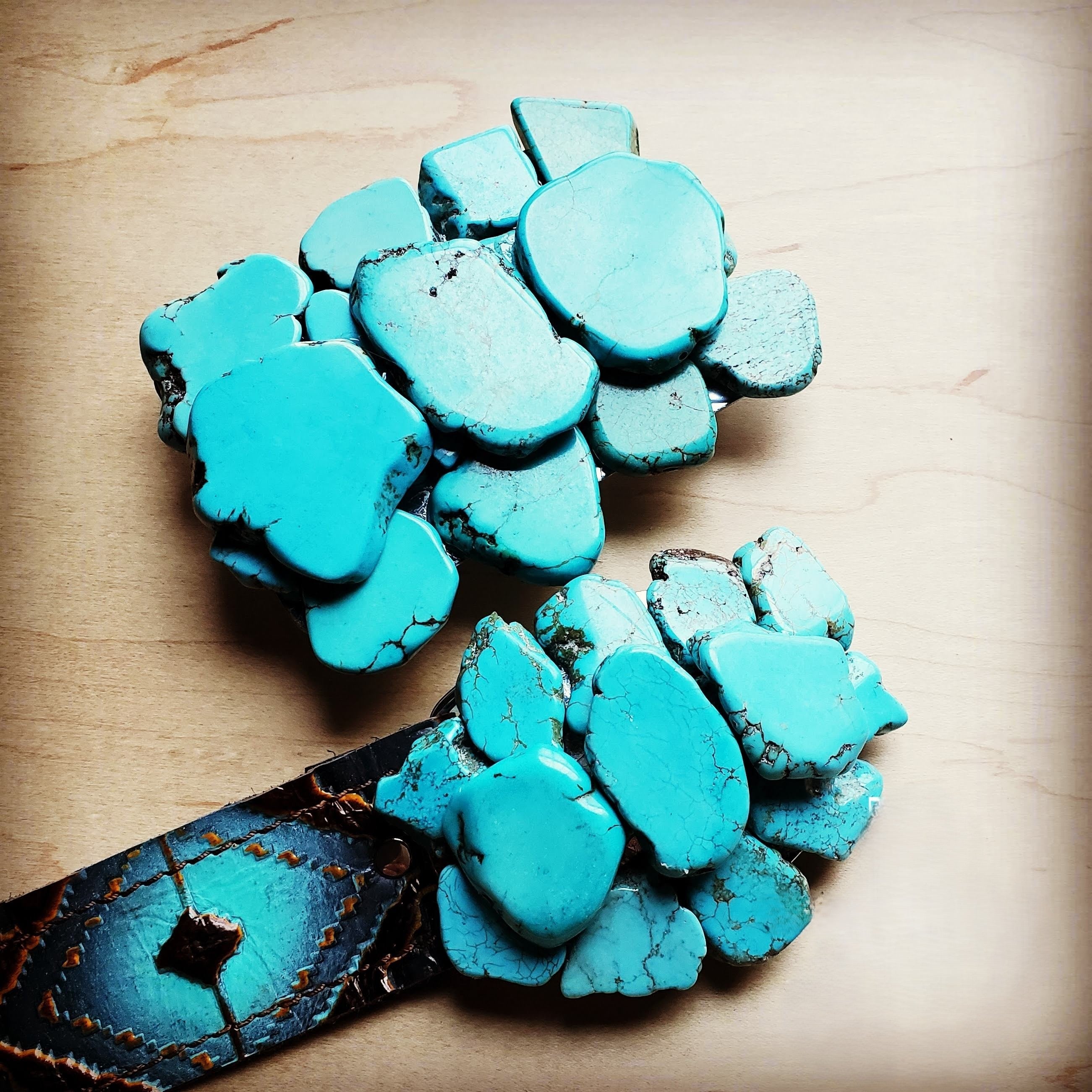 Large Turquoise Slab Belt Buckle 901f | Belt Buckle | Wiccan Center