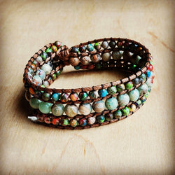 Impression Jasper Woven Bracelet-Multi Colored 805m | Bracelet | Wiccan Center