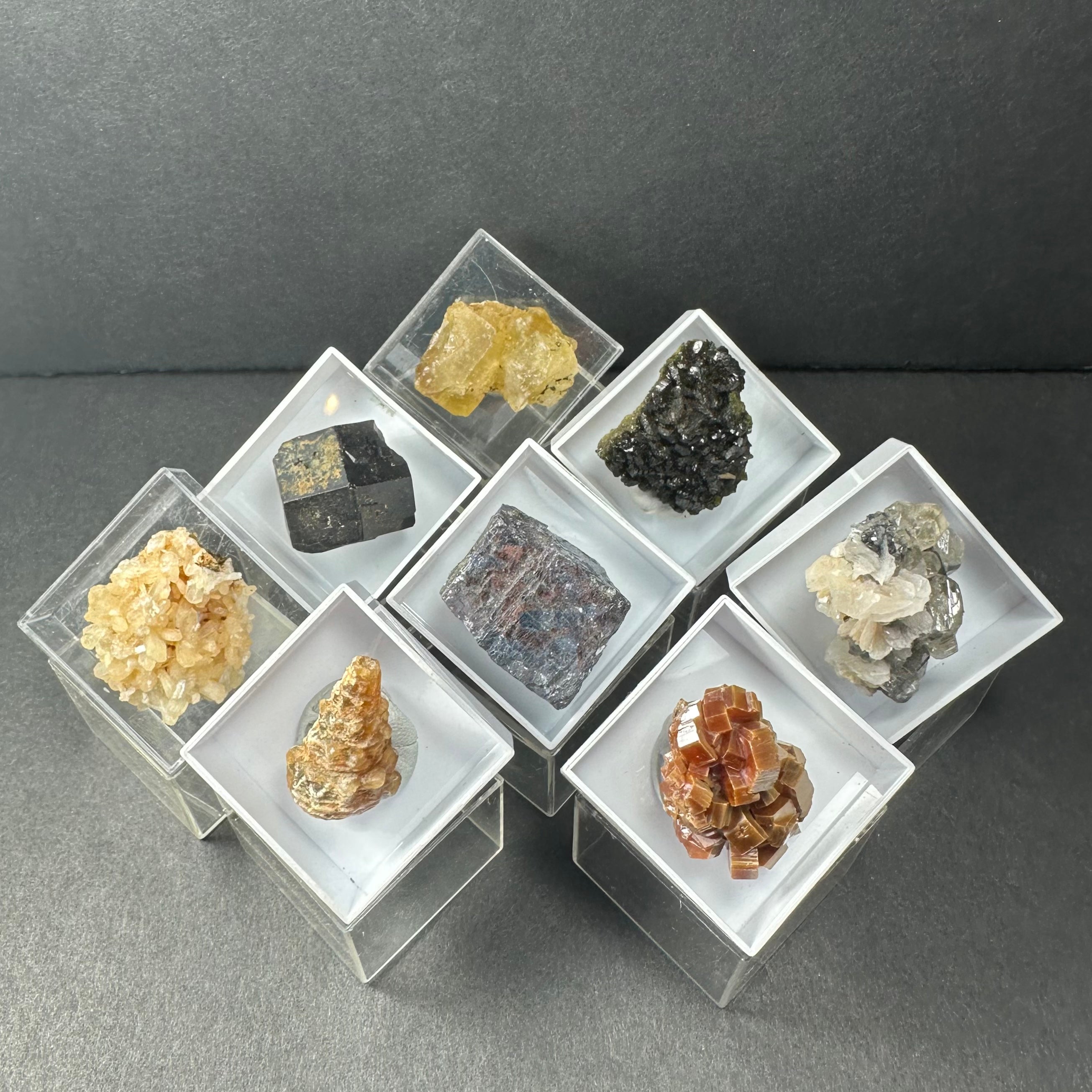 Thumbnail Specimens in Acrylic Box from Morocco | Minerals | Wiccan Center