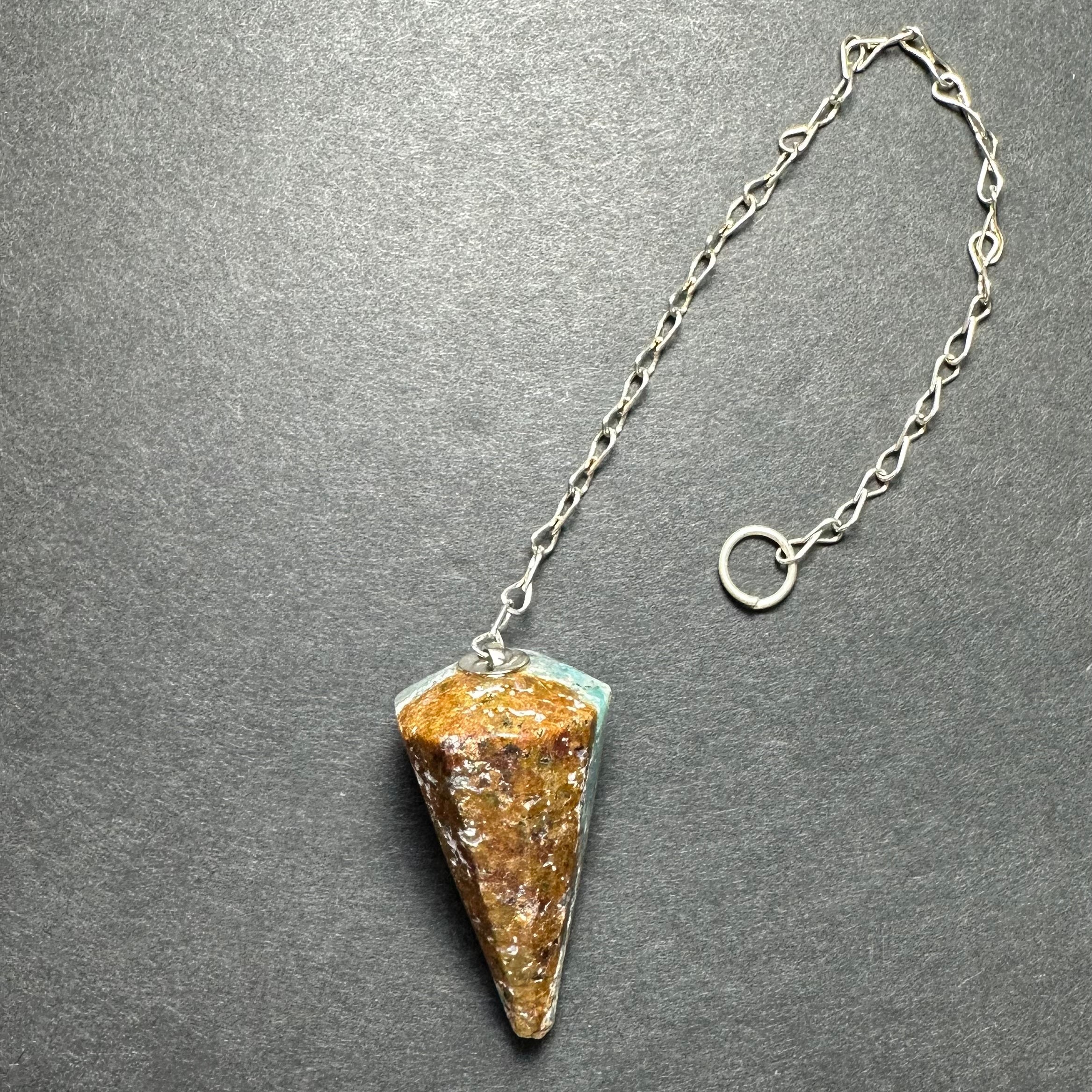 Stone Pendulum with Chain | Lapidary | Wiccan Center