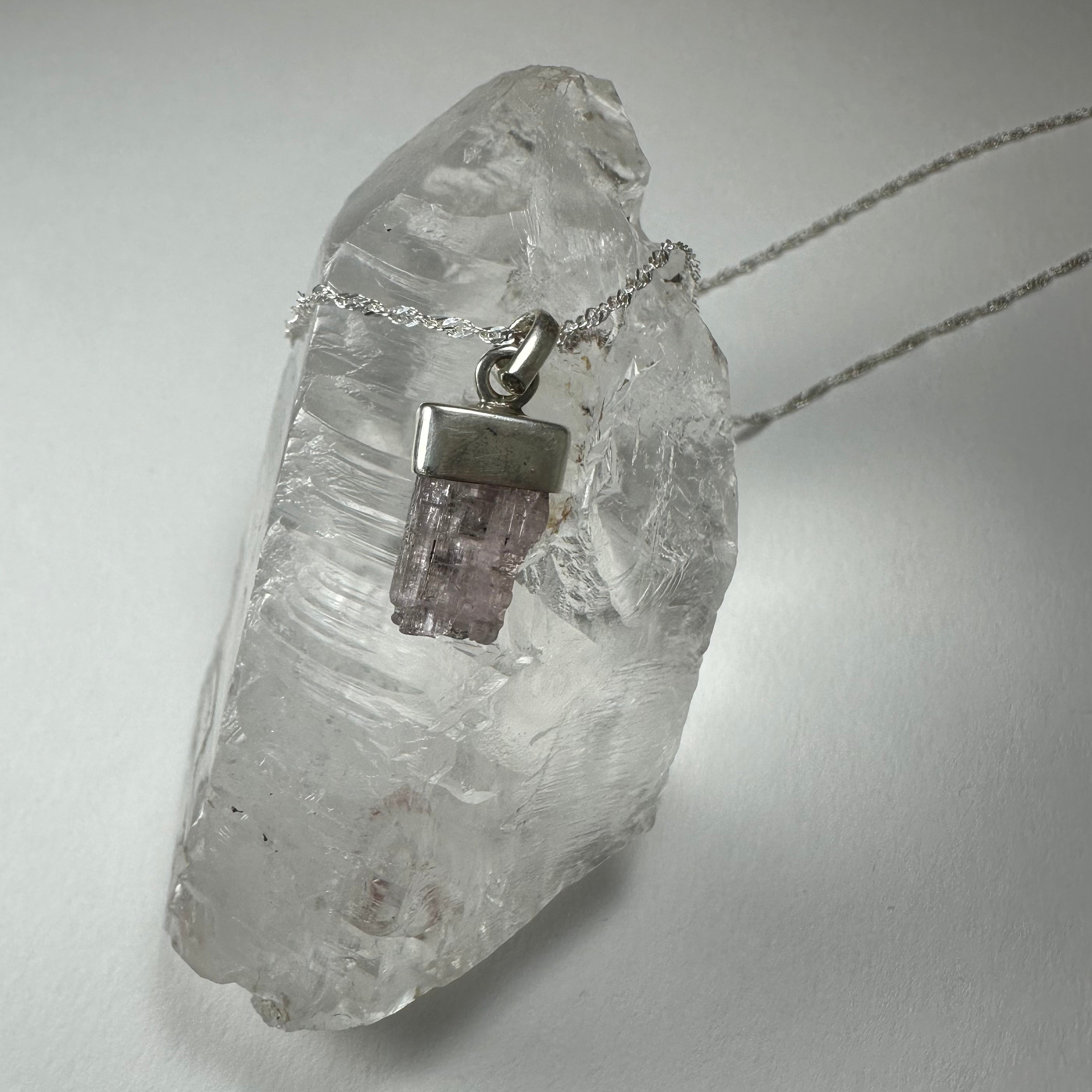 Natural Tourmaline Pencil Pendant | Jewelry | Wiccan Center