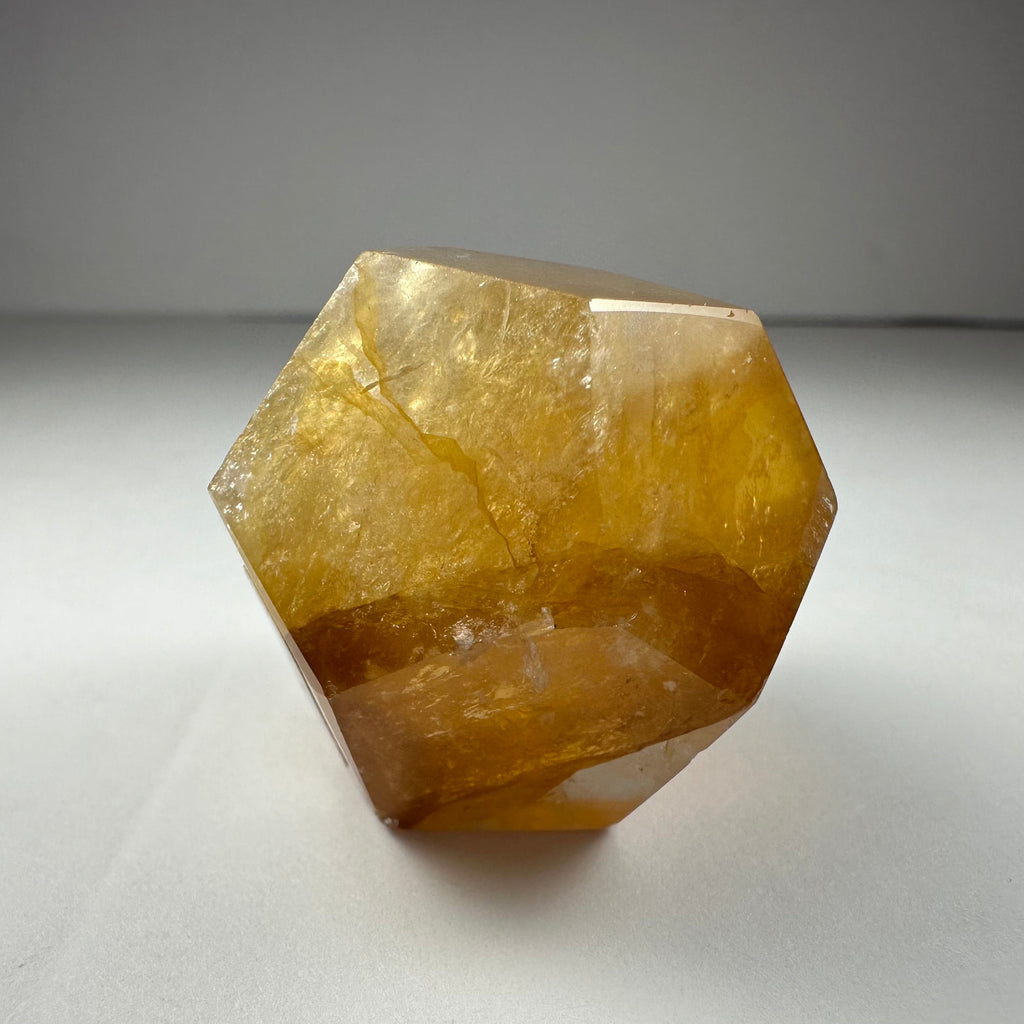 Yellow Hematoid Quartz Dodecahedron Carving from Brazil | Lapidary | Wiccan Center