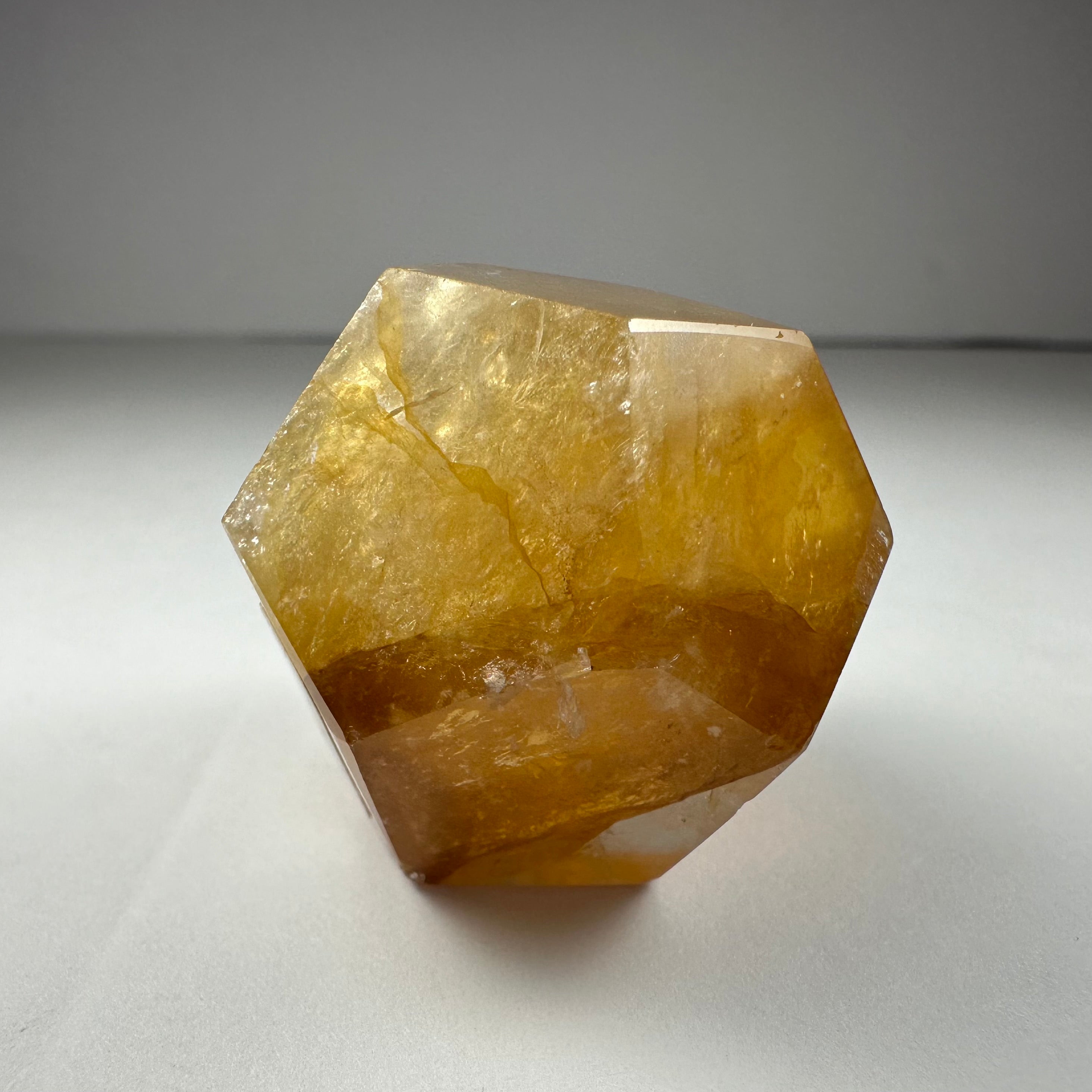 Yellow Hematoid Quartz Dodecahedron Carving from Brazil | Lapidary | Wiccan Center