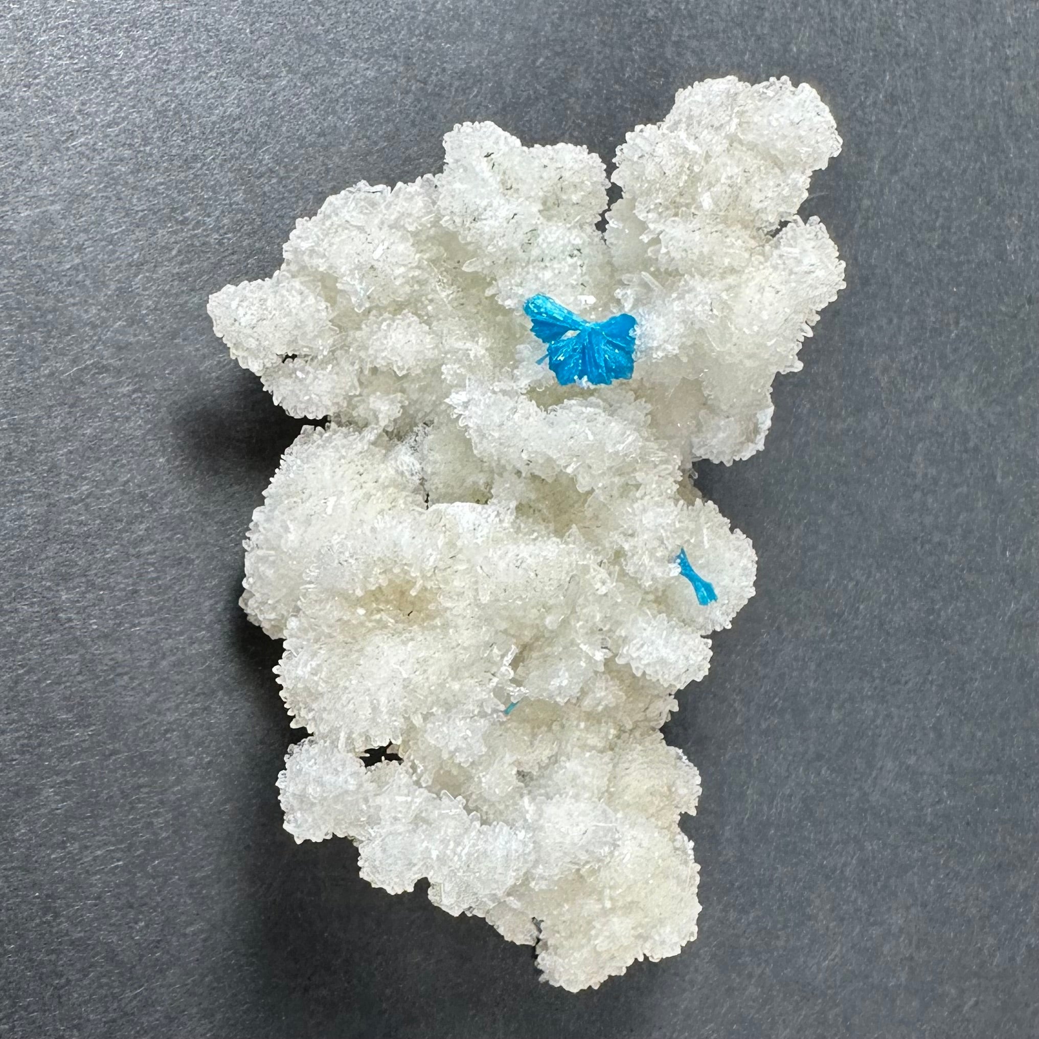 Cavansite Ball 'Floater' on White Stilbite (LG) from Pune, India | Minerals | Wiccan Center