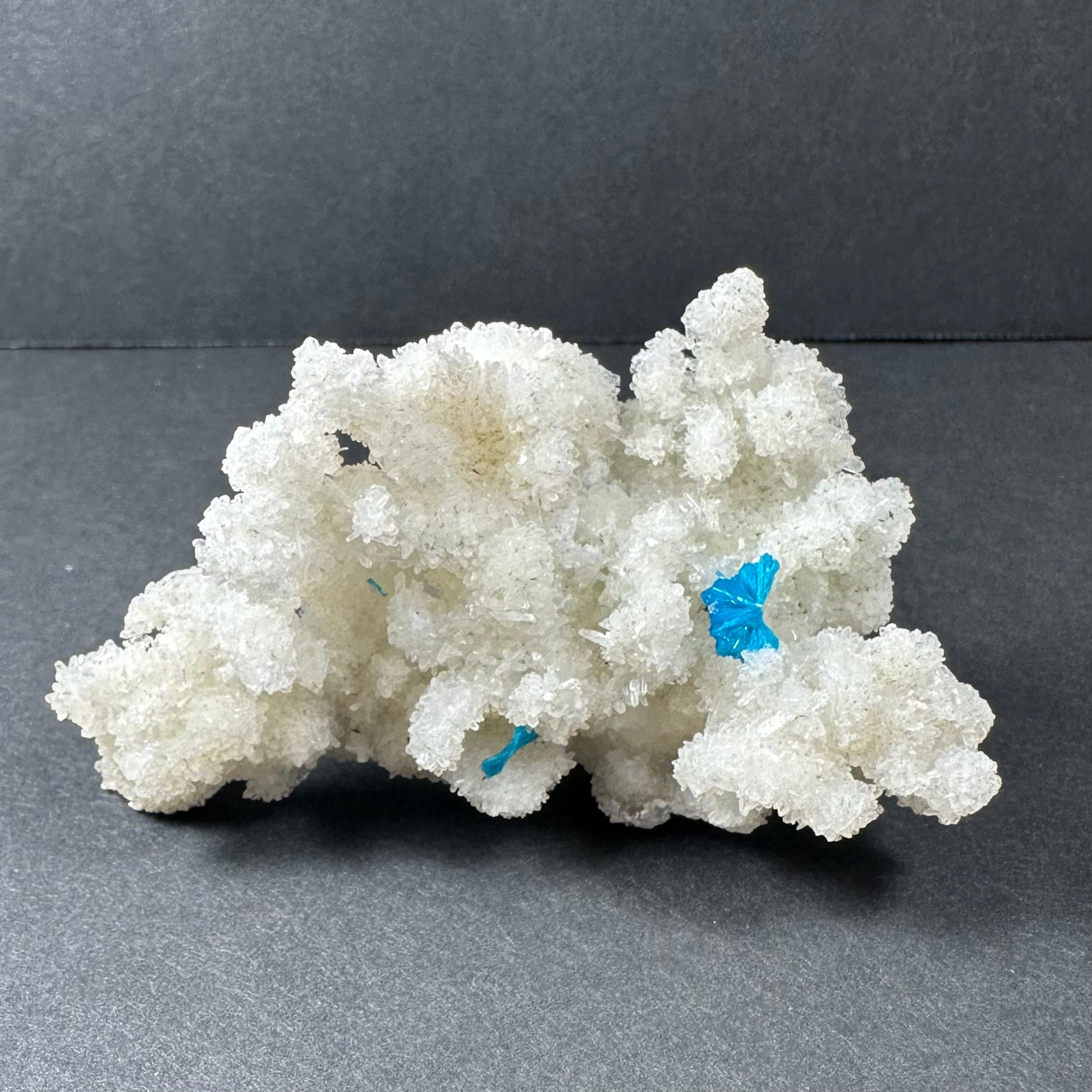 Cavansite Ball 'Floater' on White Stilbite (LG) from Pune, India | Minerals | Wiccan Center