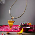 Tiger's Eye Leather Cord Necklace - 18in