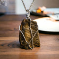 Elegant Tiger's Eye Necklace in Stainless Steel