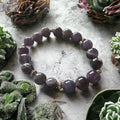 Natural Amethyst Bracelet with 10mm Beads