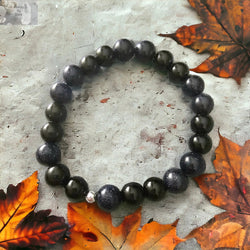 Goldstone and Onyx | Bracelet | Wiccan Center