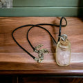 Rose Quartz in a bottle Healing Necklace