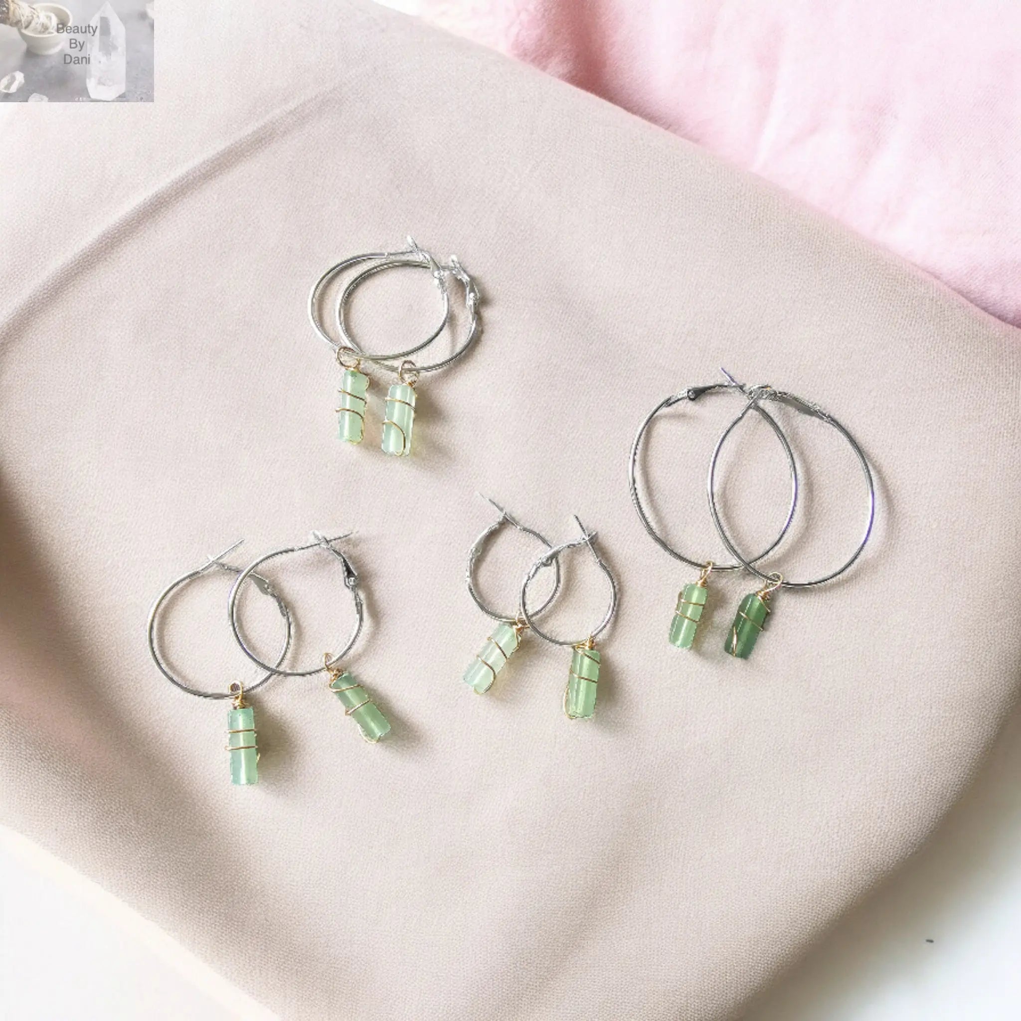 Aventurine Earrings and Necklace Set