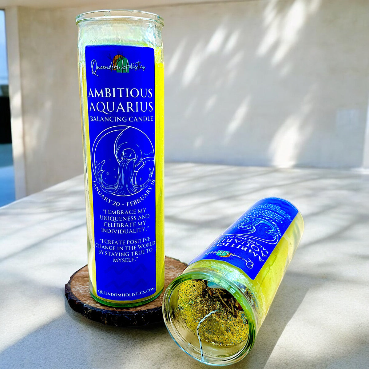 Zodiac Intention Candle - Aquarius | Zodiac Candle | Wiccan Center