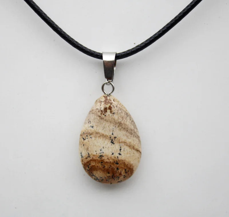 Crystal Teardrop Pendant Necklace | necklace | Wiccan Center