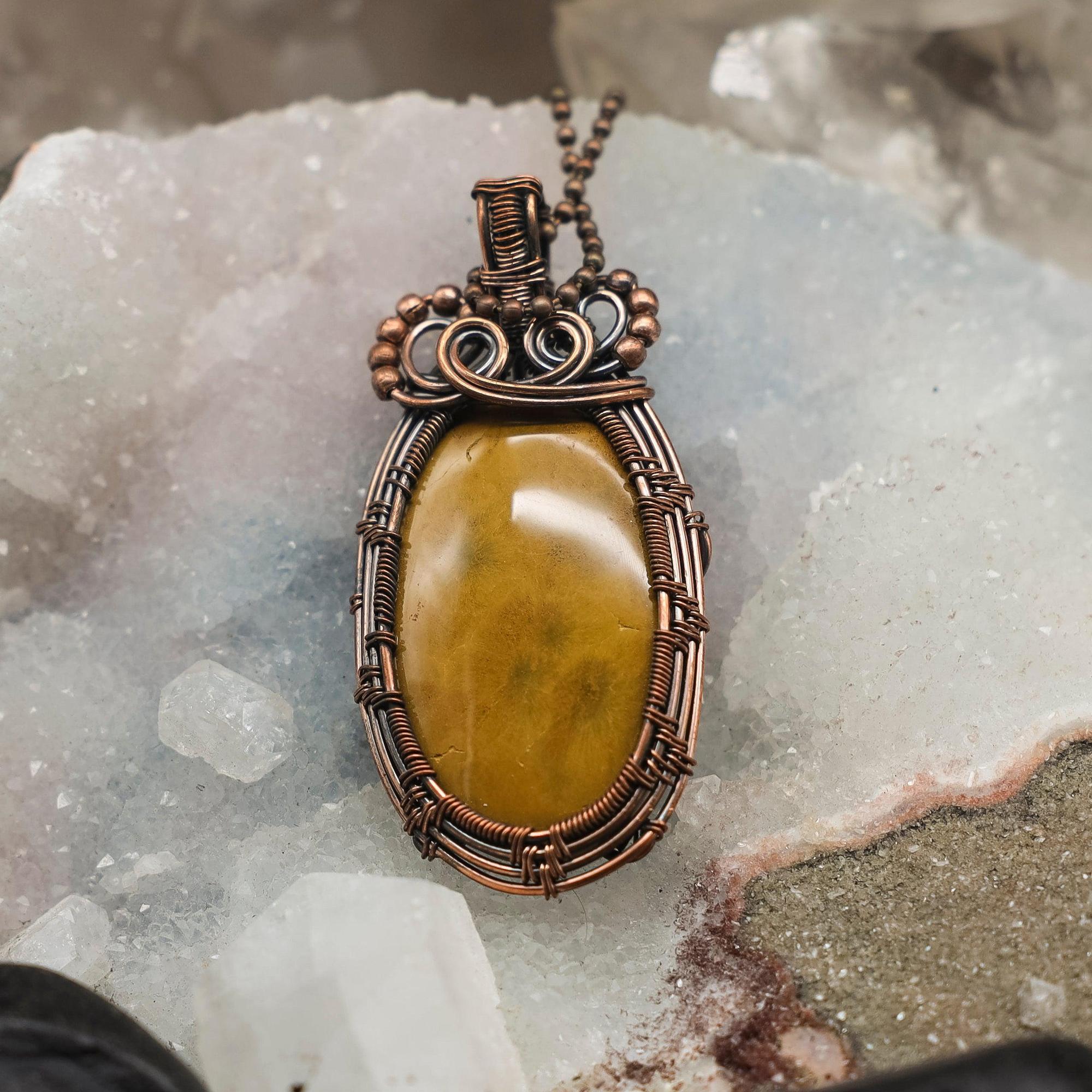 Pietersite Wire Wrap Pendant 3 Inch