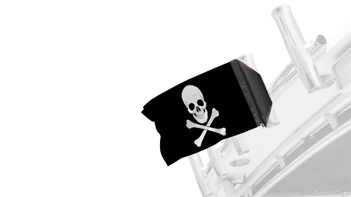 Jolly Roger 12"x18" Forever Wave Flag