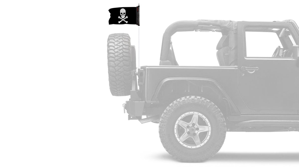 Jolly Roger 12"x18" Forever Wave Flag