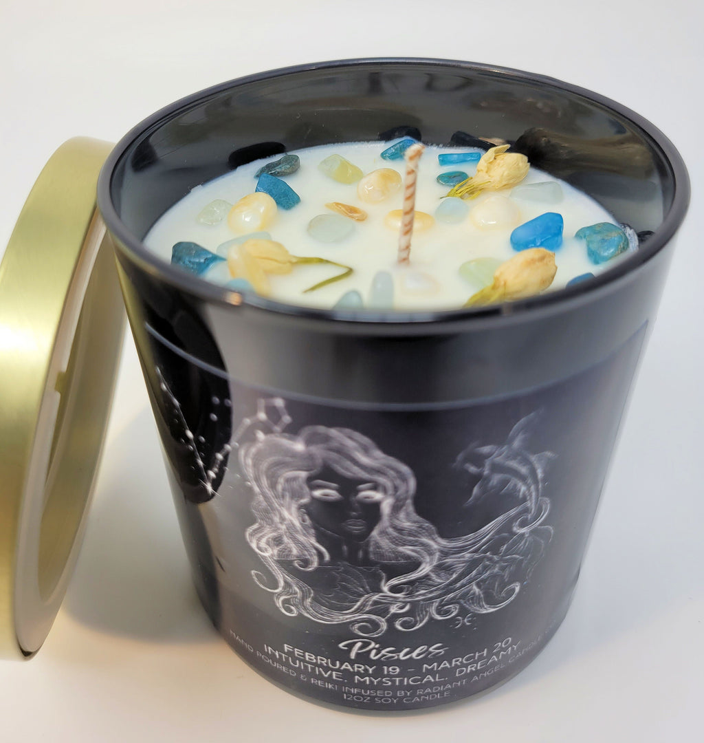 The Zodiac Goddess Line- Scented Crystal Candles | Candle | Wiccan Center