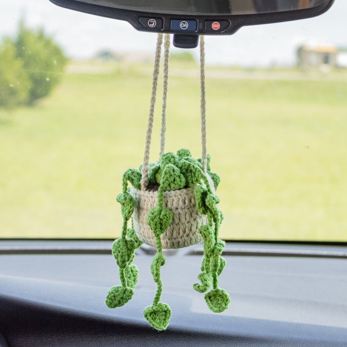 Plant Crochet Hanging Basket Car Accessory | | Wiccan Center