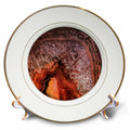 3dRose Uta Naumann Pattern - Image of Luxury Copper Coffee Brown Marble Agate Gem Mineral Stone - Plates