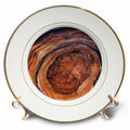 3dRose Uta Naumann Faux Glitter Pattern - Image of Brown Copper Metal Foil Glitter Marble Fashion Agate - Plates