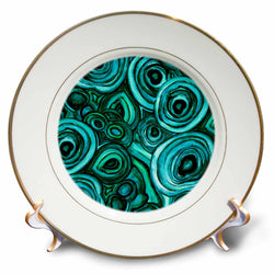 3dRose Uta Naumann Faux Glitter Pattern - Image of Trendy Green Malachite Agate Gemstone Pattern - Plates | Plate | Wiccan Center